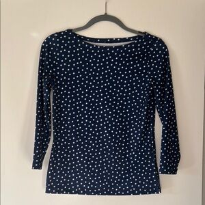 Vineyard Vines Perfomance Sankaty Navy Star Print Long Sleeve Top